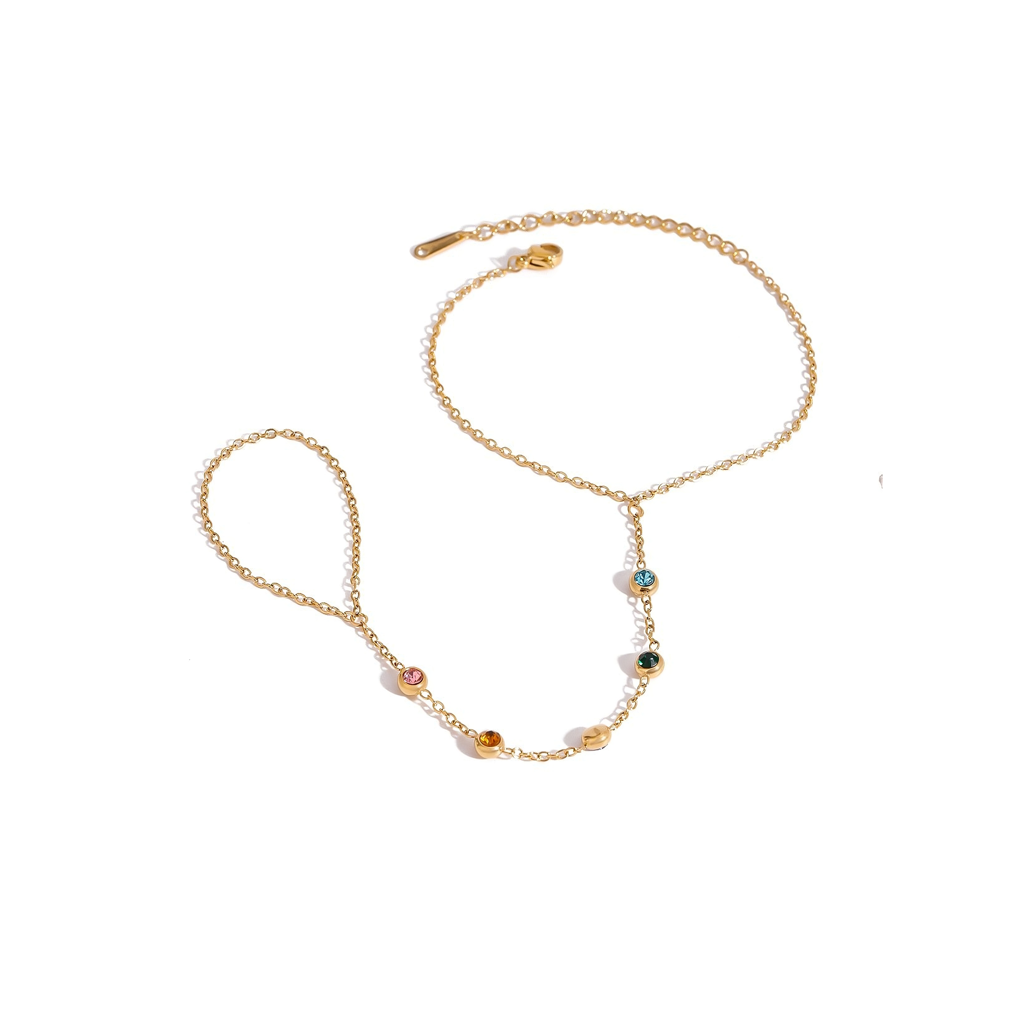 Rainbow Gem Hand Chain